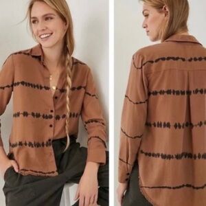 Anthropologie Cloth & Stone Grunge Tie Dye Shirt